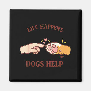 Het leven gebeurt honden helpen hondenliefhebber magneet