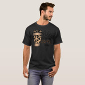 Het leven gebeurt in koffie helpt Leopard Internat T-shirt (Voorkant volledig)