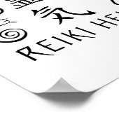 Het leven gebeurt in Reiki Helpt | Reiki Master Gi Poster (Hoek)