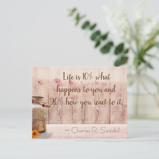 Het leven gebeurt Inspirerend Briefkaart (Staand voorkant)