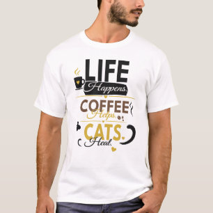 Het Leven Gebeurt Katten Helpen Genezen Door Koffi T-shirt