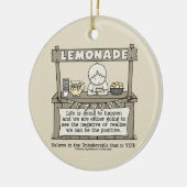 Het leven gebeurt keramisch ornament (Links)