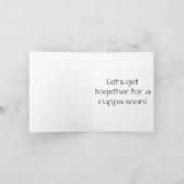 Het leven gebeurt, koffie helpt grafische notitiek kaart (Binnen)