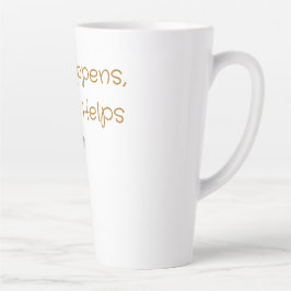Het Leven Gebeurt, Koffie Helpt – Grappige Koffie Latte Mok