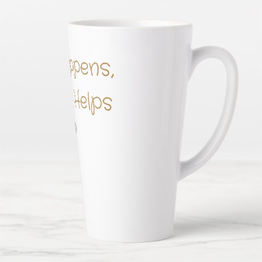 Het Leven Gebeurt, Koffie Helpt – Grappige Koffie Latte Mok (Rechts)