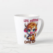 Het Leven Gebeurt, Koffie Helpt Latte Mok (Rechterhoek)