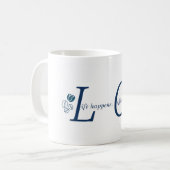 Het leven gebeurt koffie helpt Mok (Voorkant links)