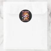 Het Leven Gebeurt, Koffie Helpt Ronde Sticker (Tas)
