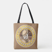 Het leven gebeurt koffie helpt tote bag (Achterkant)