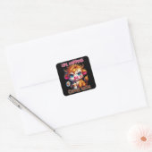 Het Leven Gebeurt, Koffie Helpt Vierkante Sticker (Envelop)