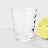 Het leven gebeurt, koffie helpt - voor koffieliefh shot glas (Links)