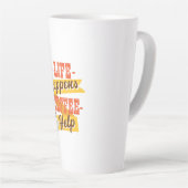Het leven gebeurt Koffiehulp Latte Mok (Rechterhoek)