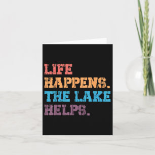 Het leven gebeurt Lake helpt, trendy Lake vakantie Kaart