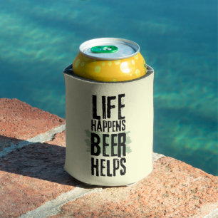 Het leven gebeurt met bier helpt grappige Koelbox Blikjeskoeler