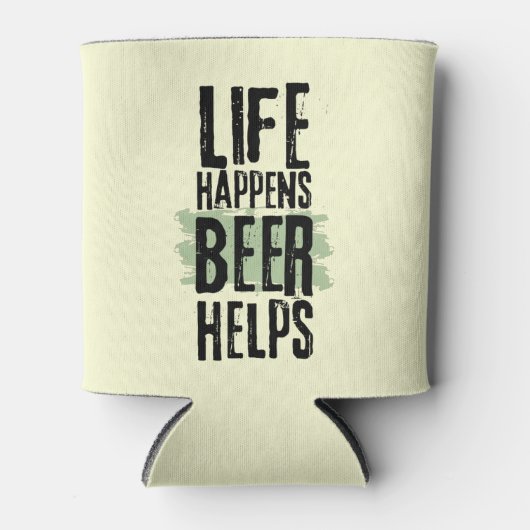 Het leven gebeurt met bier helpt grappige Koelbox Blikjeskoeler (Voorkant)