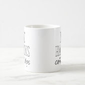 Het leven gebeurt met koffie, grappig koffiemok (Center)