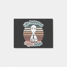 Het leven gebeurt met koffie|Het beste cadeau voor Post-it® Notes