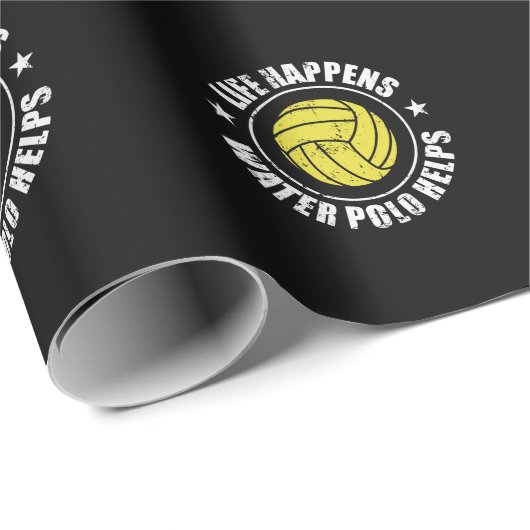Het leven gebeurt met Water Polo helpt Wasserball Cadeaupapier (Rol Hoek)
