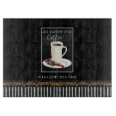 Het leven gebeurt over coffeeshop Latte en Dessert Snijplank (Voorkant)