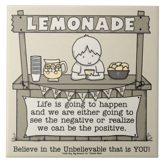 Het leven gebeurt tegeltje (Voorkant)