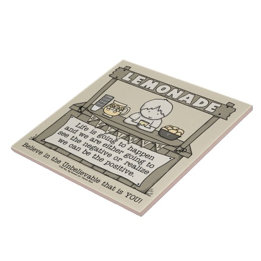 Het leven gebeurt tegeltje (Zijkant)