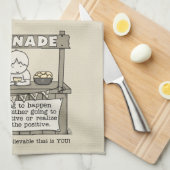 Het leven gebeurt theedoek (Quarter Fold)