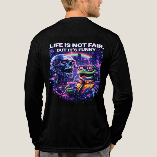 Het leven gebeurt  Tri-Blend shirt (Achterkant volledig)