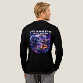 Het leven gebeurt  Tri-Blend shirt (Achterkant)