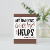 Het leven gebeurt verkiesbaar Helpt Positief Citaa Briefkaart (Staand voorkant)