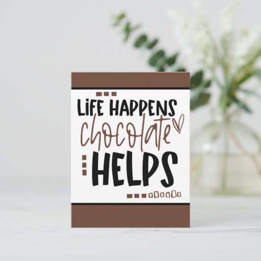 Het leven gebeurt verkiesbaar Helpt Positief Citaa Briefkaart (Staand voorkant)