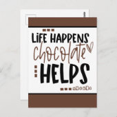 Het leven gebeurt verkiesbaar Helpt Positief Citaa Briefkaart (Voorkant / Achterkant)