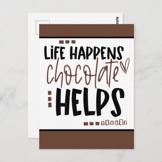 Het leven gebeurt verkiesbaar Helpt Positief Citaa Briefkaart (Voorkant / Achterkant)