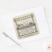 Het leven gebeurt vierkante sticker (Envelop)