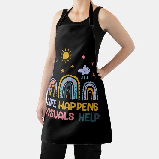 Het leven gebeurt Visuals helpen speciale onderwij Schort (Insitu)