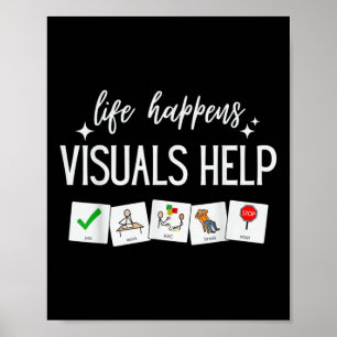 Het leven gebeurt visuele hulp, speciaal onderwijs poster