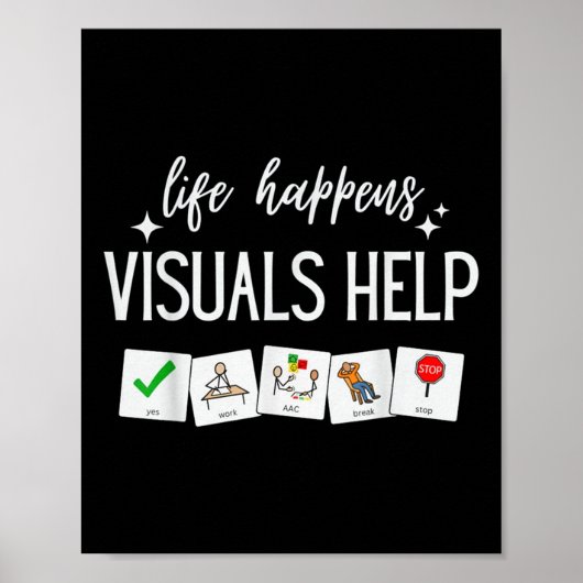 Het leven gebeurt visuele hulp, speciaal onderwijs poster (Voorkant)