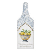 Het leven geeft je citroenen Inspirerend marinekeu Snijplank (Voorkant)