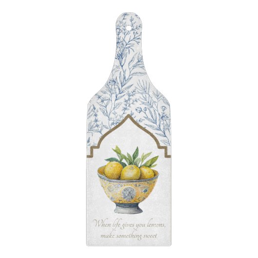 Het leven geeft je citroenen Inspirerend marinekeu Snijplank (Voorkant)