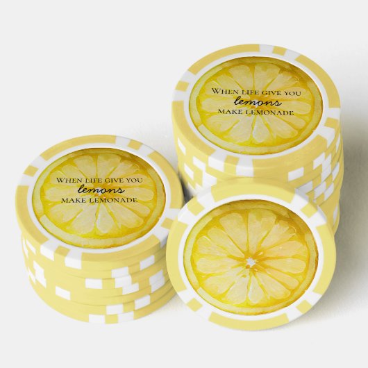 Het leven geeft je citroenen poker chips (Opstapeling)