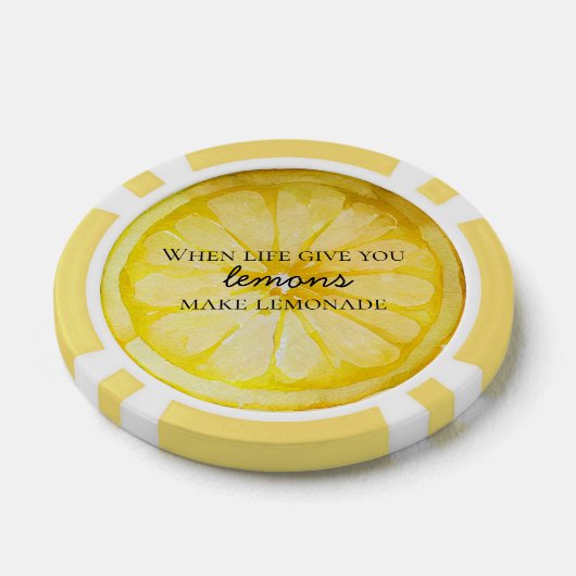 Het leven geeft je citroenen poker chips (Enkel)