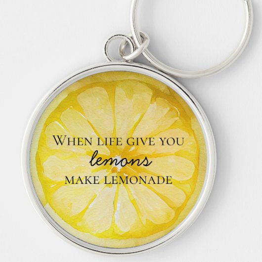Het leven geeft je citroenen sleutelhanger (Voorkant)