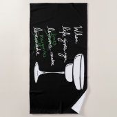 Het leven geeft je leemons om Margaritas Wit beker Strandlaken (Voorkant)