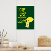 Het leven geeft je leemten om ze te verkopen poster (Keuken)