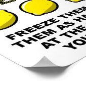 Het leven geeft je Lemons Funny Poster (Hoek)