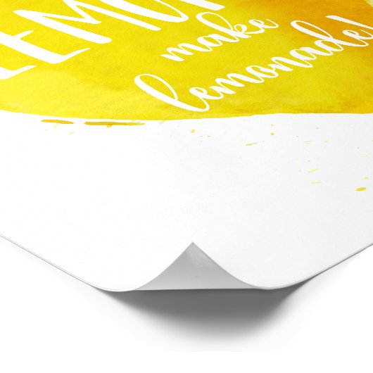 Het leven geeft je limonade Inspirerend Poster (Hoek)