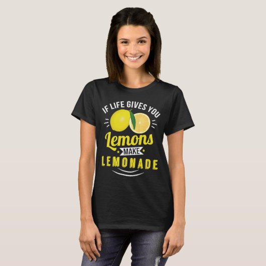 Het leven geeft je limonade t-shirt (Voorkant volledig)