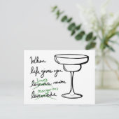 Het leven geeft je luiers limieten die Margaritas Briefkaart (Staand voorkant)