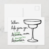 Het leven geeft je luiers limieten die Margaritas Briefkaart (Voorkant / Achterkant)