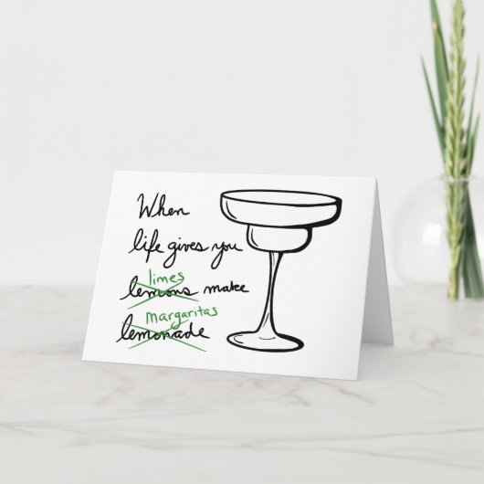 Het leven geeft je luiers limieten die Margaritas Kaart (Voorkant)