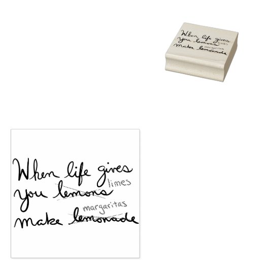 Het leven geeft je luiers limieten die Margaritas  Rubberstempel (Gestempeld)